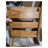 Wooden Mallet MRS1MO Rack, Wall Mount or Tabletop, Medium Oak Magazine Holder
