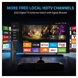 2025 Antenna for Smart TV for Local Channels,TV Antenna Indoor for Long Range Reception, Digital Antenna for Easy Installation and All Smart/Old TVs, Supports 4K 1080P HD VHF UHF