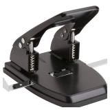Business Source Heavy-Duty Hole Punch (65626), Black, Small (1-24)