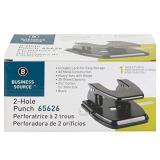 Business Source Heavy-Duty Hole Punch (65626), Black, Small (1-24)