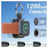 Temdan Portable Wireless Charger for Apple Watch Magnetic iwatch Charger 1200mah Power Bank Camping Travel Essentials Watch Charger for Series 10/9/8/7/6/Se/5/4/3/2/1/Ultra/Ultra 2