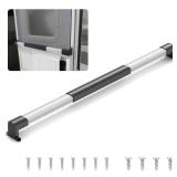 YAKADE RV Screen Door Handle Grab Bar Adjustable Universal Fit Push Cross Bar Metal and Plastic Durable Construction Crossbar for Travel Trailer Motorhome Camper