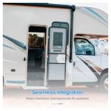 YAKADE RV Screen Door Handle Grab Bar Adjustable Universal Fit Push Cross Bar Metal and Plastic Durable Construction Crossbar for Travel Trailer Motorhome Camper