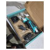 JOAVANI Cordless Electric Scissors for Cutting Fabric, Cardboard, Box Cutter, Carpet. Power Shears for Sewing, Scrapbooking, Crafting (2pc Battery, 2pc Blade - Lower Noise)