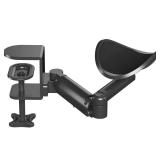 BONTEC Adjustable Arm Rest for Desk, Ergonomic Elbow Rest Pad, 360° Rotating & Extendable Desk Arm Support, Durable Aluminum, Keyboard & Computer Arm Rest Pad, Office & Gaming Desk Access