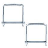 2 Pcs 6 Inch Wide Square U-Bolt, 1/2\" x 6\" x 7-1/8\", Electro-Galvanized Steel