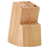 Kitchen knife holder elegant & sturdy (15 slots). Universal knife block with slots for knives, scissor and sharpenner. Knife Block without Knives. Kitchen knife holders for counter top. (Pine)