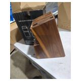 Kitchen knife holder elegant & sturdy (15 slots). Universal knife block with slots for knives, scissor and sharpenner. Knife Block without Knives. Kitchen knife holders for counter top. (Pine)