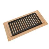Razo White Oak Wood Floor Register, Drop in Vent Cover with Damper, 4x10 Inch (Duct Opening), Unfinished