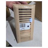 Razo White Oak Wood Floor Register, Drop in Vent Cover with Damper, 4x10 Inch (Duct Opening), Unfinished