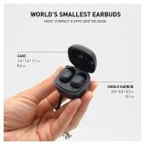 Wireless Earbuds for Small Ears, Compact Ear Buds for Kids & Teens, 2.5g Ultra-Light, Coin-Sized Charging Case, Bluetooth 5.4 Earphones for Workout &Outdoor, Laptop Pad Phones Compatible, Black