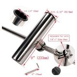 FUTURUP 2PCS Stainless Tournament Style Clamp on Fishing Rod Holder for Rails 7/8\" to 1\", Rail Mount Rod Holder