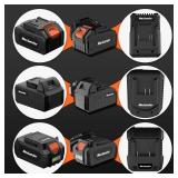 MAXLANDER 4.0Ah Lithium Replacement Battery, 20V Rechargeable Battery for Garden Power Tools(Weed Wacker, Lawn Mower, Leaf Blower, Leaf Vacuum, Snow Shovel, Electric Tillers)