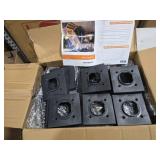 APONUO Solar Post Cap Lights, Warm Light& Flickering Flame Fence Post Lights for 3.5x3.5 4x4 Wooden/Vinyl Posts, Waterproof Deck Posts Light Solar Powered for Garden/Patio/Porch, Black 12 Packs