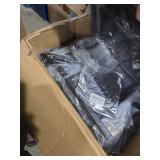 Fixwal Night Stand with Charging Station, LED Nightstand with U-S-B Ports and Outlets, 3 Fabric Storage Drawers with PU Finish, Bedside Table, Black