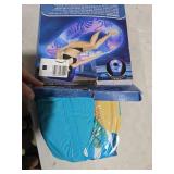 Solar Inflatable Pool Floats Adult with Colorful Lights, Yokgrass Pool Floaties Lounger Floats with Cup Holders, Water Raft Floating Chair for Swimming Pool Lake Beach Party Toys