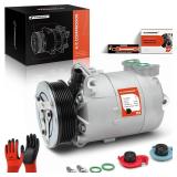 A-Premium Air Conditioner AC Compressor with Clutch Compatible with Land Rover Range Rover Evoque 2012 2013, LR2 2013-2015 - It comes with VS16 Compressor, with 6-Groove Pulley