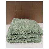Large Green Bath Rug 58 x 23in