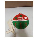 Glitter Christmas Table Decorations, Large Bell Wooden Christmas Tabletop Centerpieces Winter Sign with Stand for Fireplace, Christmas Hanging Ornaments for Xmas Tree Party Holiday Indoor