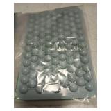 WIBIMEN Mini Ice Cube Trays, Small Tiny Round Pebble Crushed Nugget Ice Trays for Freezer with Lid - Chilling Drinks Coffee Juice(1 Pack/0.55In - Blue)