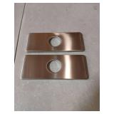 6 Inch Faucet Deck Plate for Bathroom Sink 1 Hole or 3 Hole 4 Inch Centerset Basin, Brushed Nickel Escutcheon Faucet Plate, Stainless Steel Faucet Hole Cover-2