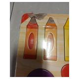 Colors & Shapes Wooden Lift & Learn Puzzle (Damaged in Top Corners)