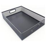 RHONZHAO Metal Mesh Desk Organizer Tray, A4 Large Office Storage Box Set, 12.6X 9.1 x 2.8Inches