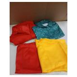 Adult Red Suit Pants Set Yellow Vest Green Shirt 3XL