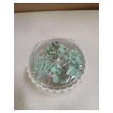 Rotating Pen Holder with Accessories White and Green