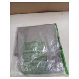 NLMUVW Round Vinyl Tablecloth with Elastic Edge Flannel Backing, Waterproof Fitted PVC Table Cloth Wipe Clean Table Cover for Picnic Party Outdoor, Grey, 40"- 44"