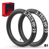 RUTU 2.75/3.00-19 Inner Tube (80/100-19, 70/100-19 dirt bike tube) with TR4 Straight Valve Replacement for CRF100F 125FB KLX250F KX TTR Motocross Pit Dirt Bike -19" Rim