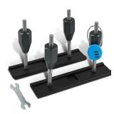 X-BULL Mounting Pin Set Adjustable Support Brackets New,Universal Lockable Theft-Proof Mount Pins Kit with Padlocks,Fit for Almost Recovery Tracks