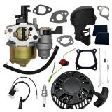 Strongthium Predator 212 Tune Up Parts Carb Kit for 196cc 200cc 212cc 224cc + Pull Start + Coil + Air Filter Assembly + Spark Plug + Throttle Springs + Gaskets