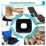 AOSSA Donut Pillow for Tailbone Pain Relief Seat Cushion Hemorrhoid Pillow Postpartum Pregnancy Butt Pillows for Sitting Bed Sore Pressure Ulcer Post Surgery Orthopedic Chair Cushion with Hole