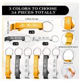 Dandat 54 Sets 60th Birthday Party Favors for Guests Birthday Beer Opener Keychain Cheers to 60 Bottle Opener Keychain with Thank You Cards and Gift Bags for Anniversary Wedding Party Favors