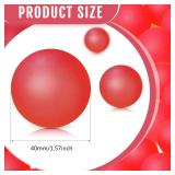 Hanaive 100 Pack Table Tennis Balls Multi Colored 40mm Plastic Balls Bulk Washable Small Game for Carnival Pool Games, Party Decoration Pet Toy(Red)