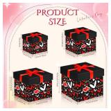 Epakh 4 Pcs Valentines Nesting Gift Boxes with Lids Holiday Gift Boxes Assorted Sizes for Valentine