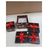Epakh 4 Pcs Valentines Nesting Gift Boxes with Lids Holiday Gift Boxes Assorted Sizes for Valentine