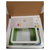 Homewell Set of 2 Cube Floating Shelves, Wood Wall Shelves for Home Decoration, Storage Display Rack, White+Green.