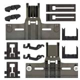 12pcs UPGRADED W10350376 W10350374 Dishwasher Top Rack Adjuster Parts with W10195840 & W10195839 & W10250160 & W10508950 & W10082853 Upper Parts Replacement for Whirlpool Kenmore KitchenAid Dishwasher