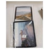 SONGMICS 8x10 Picture Frames with Unique Rounded Corners, Modern Floating Photo Frame for Wall Decor, Clear Acrylic, Fit 8x10, 5x7, 4x6, 4x4, 3.5x5 Pictures, Hanging or Table Display, Set of 2, Black