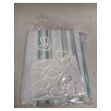 Lunarable Striped Shower Curtain, Vertical Pinstripe in Pastel Shades with Torn Paper Effect, Cloth Fabric Bathroom Decor Set with Hooks, 69" W x 70" L, Mint Green Pale Blue