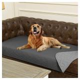 Ameritex 100% Waterproof Dog Bed Blankets Double Sided Dog Couch Cover Knurling Pattern pet Bed Cover Reversible Furniture Couch Sofa Car for Puppy Kids (30x70 Inch(Pack of 1), Darkgrey/lightgrey)