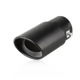 Exhaust Tips Stainless Steel, Car Exhaust Tail Muffler Tip Pipes Muffler Modification, Inlet 2.5" Outlet 3.2" Polished Finished Tail Pipe, Auto Replacement for Most Cars Sedans Trucks (Black/Straight)