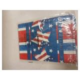 Patriotic Stripes and Stats Pentagram Table Runner 13 x 72in