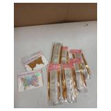 Pull Flower Ribbon Bows Silver 6pk and Butterfly Stickers