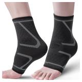 Achiou Ankle Brace for Women & Men, Ankle Compression Sleeve Support Socks (Pair) for Plantar Fasciitis, Arch Support, Sprained Gambrel, Achilles Tendonitis, Heel Spurs, Joint Pain