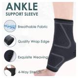 Achiou Ankle Brace for Women & Men, Ankle Compression Sleeve Support Socks (Pair) for Plantar Fasciitis, Arch Support, Sprained Gambrel, Achilles Tendonitis, Heel Spurs, Joint Pain