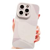 YKCZL Compatible with iPhone 14 Pro Max Case,Painted Art Heart Pattern Full Camera Lens Protective Slim Soft Shockproof Phone Case for Women Girls-White