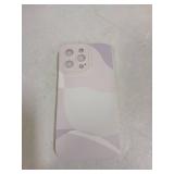 YKCZL Compatible with iPhone 14 Pro Max Case,Painted Art Heart Pattern Full Camera Lens Protective Slim Soft Shockproof Phone Case for Women Girls-White